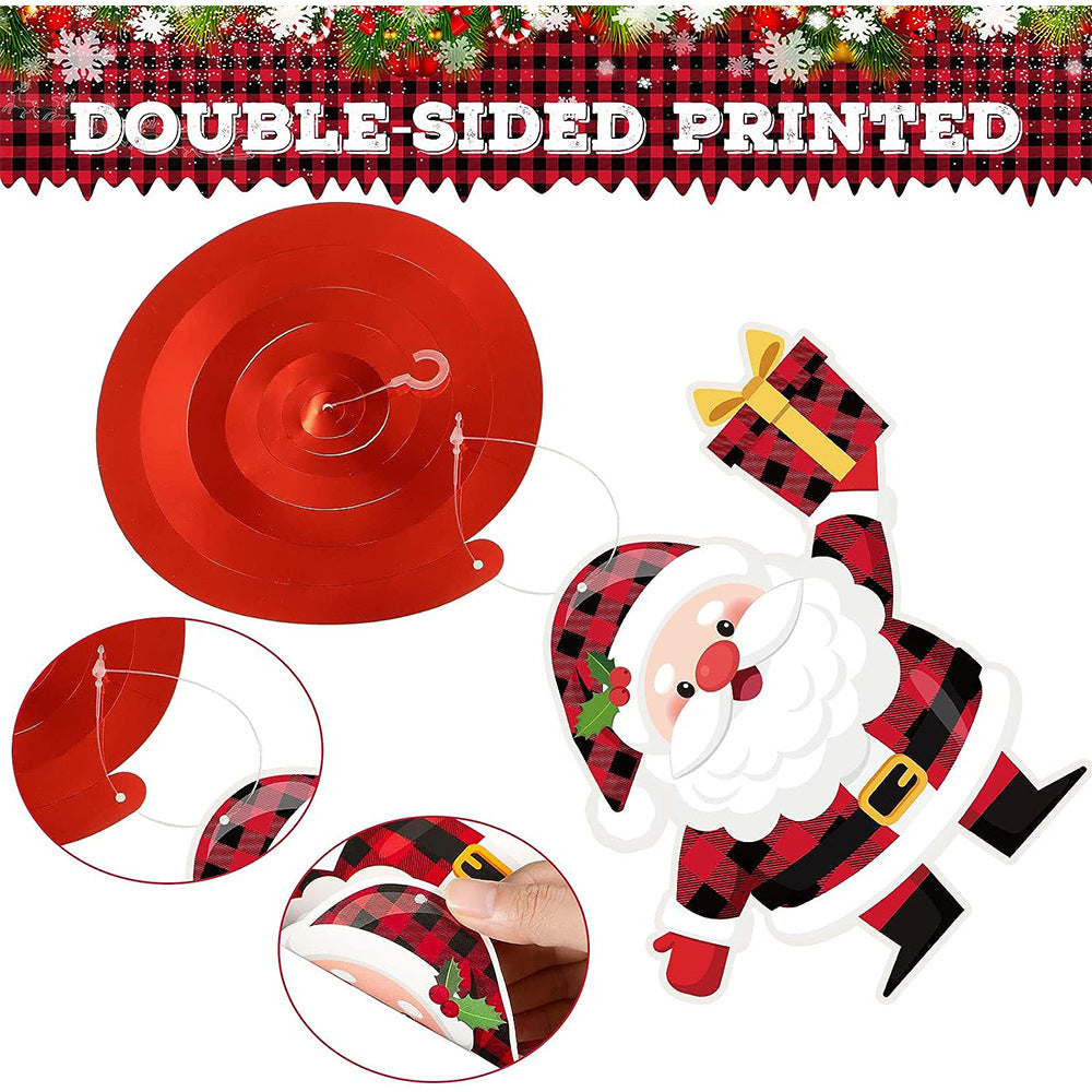 30 Pieces Santa Claus Elk Snowflake Sign Hanging Swirls Decoration by SHOPEEZONE