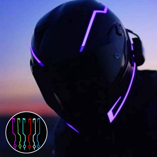 Helmet Motorcycle Light Riding Signal Strip Flashing Durable Kit Bar Diy Helmet Led Strip Reflector Cold Light Film by SHOPEEZONE