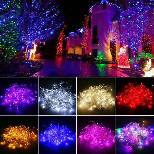 LED Fairy String Lights Multicolor Garland Beads Outdoor Waterproof Holiday Party Christmas Tree Decor by SHOPEEZONE