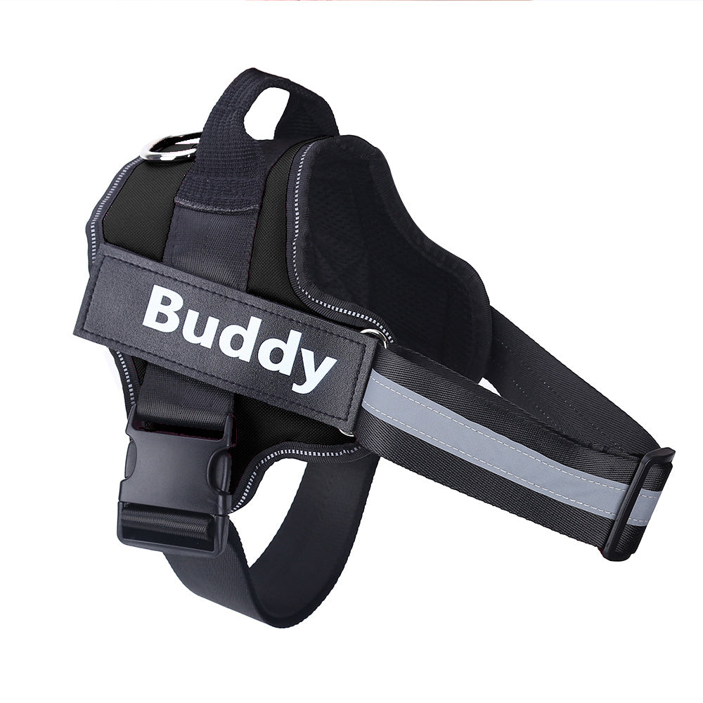 Personalized Dog Harness NO PULL Reflective Breathable Adjustable Pet Harness Vest For Small Large Dog Custom Patch Pet Supplies by SHOPEEZONE