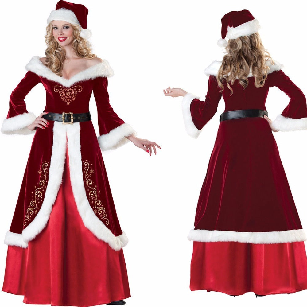 Christmas Queen Princess Dress Santa Claus dress by SHOPEEZONE