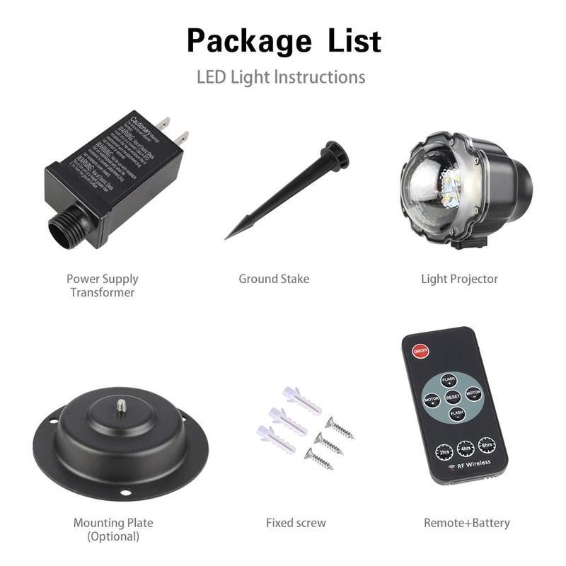 LED Christmas Light Projector Snow Projection Lamp by SHOPEEZONE
