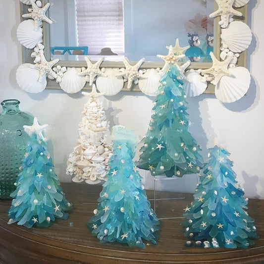 DIY Christmas Decoration Blue Christmas Tree Glass Creative Unique Decoration by SHOPEEZONE
