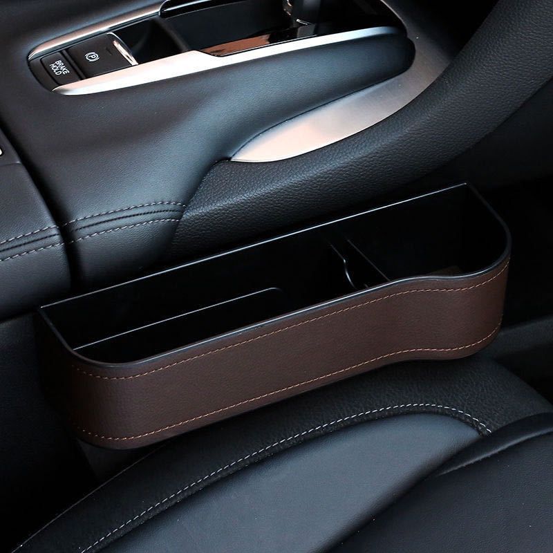AuraAuto PU Leather Gap Box Organizer - Easy Access