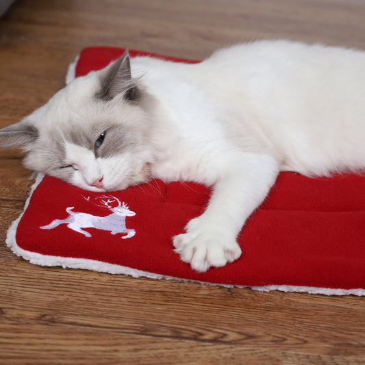Christmas Pet Mat Super Soft Dog Mat For Christmas by ShopeSmartly