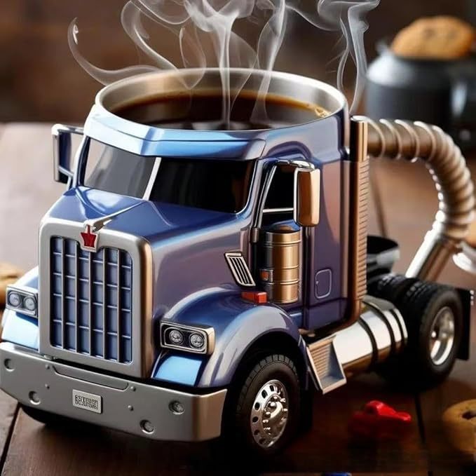 Durable Semi Truck Coffee Mug Handcrafted Family Gift Cup