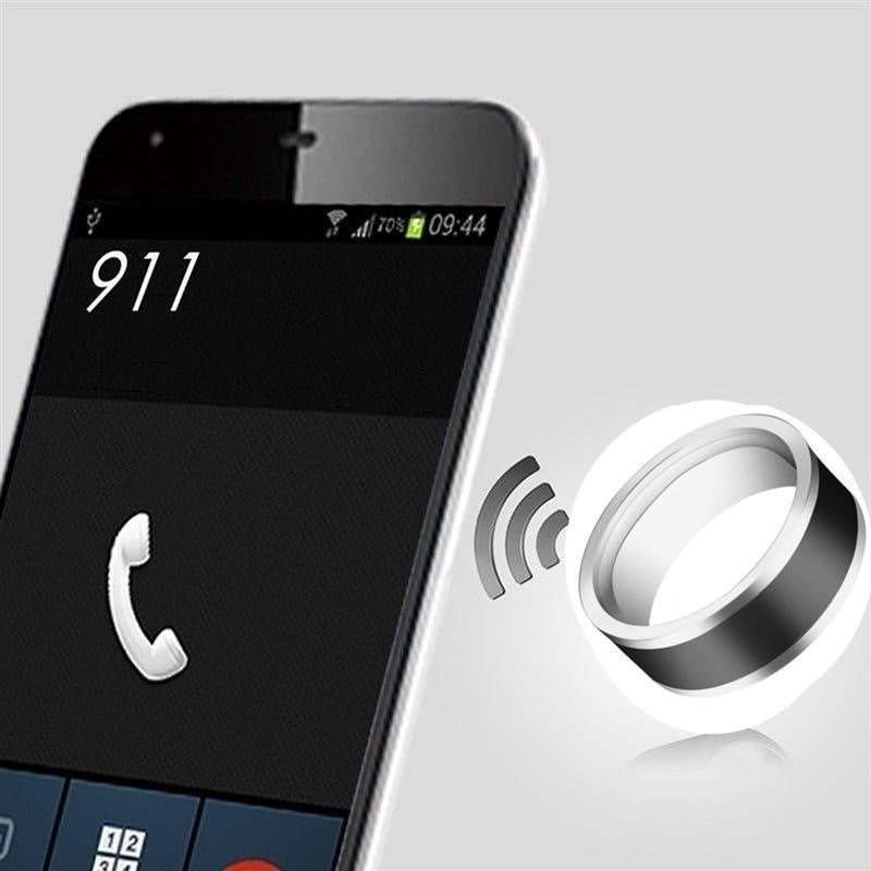 NFC Smart Ring Waterproof Unisex Stainless Steel 8mm