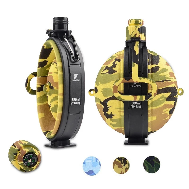 Outdoor Military Water Bottle Silicone Large Capacity Folding Water Kettle Hiking Camping Leak Proof Tour Water Bottle by ShopeeZone