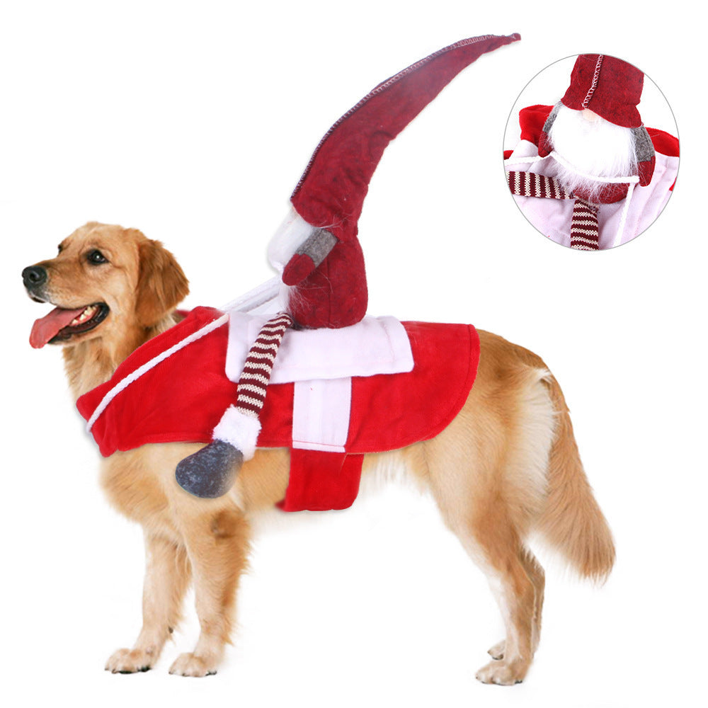 Pet Christmas Riding Transformation Costume Pet Products Costumes Cosplay by SHOPEEZONE