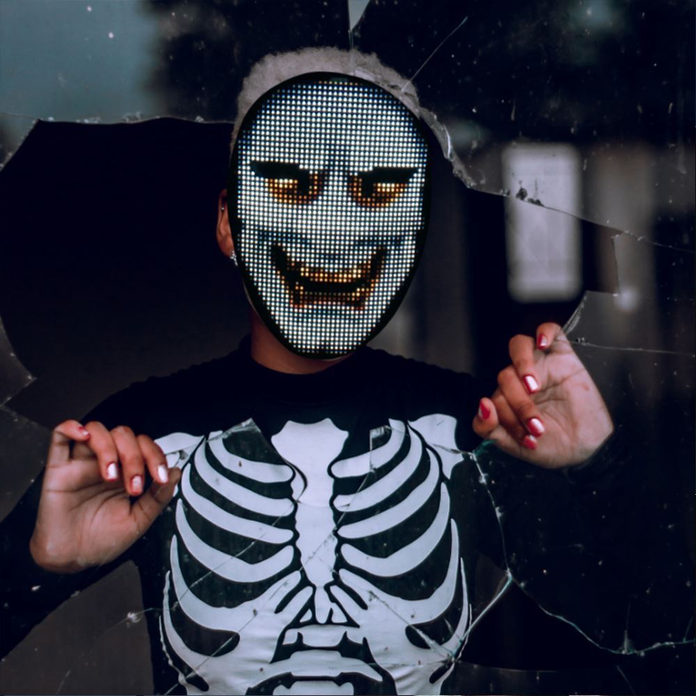 New Arrival LED Mask Face-changing Glowing Mask APP Control DIY Shining Mask for Holiday DJ Party Carnival by SHOPEEZONE