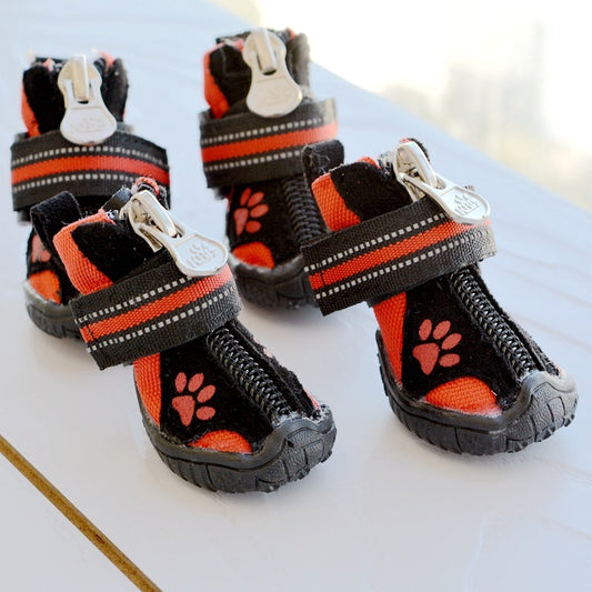 Medium And Large Dogs Printed Suede Cotton Shoes by ShopeeZone