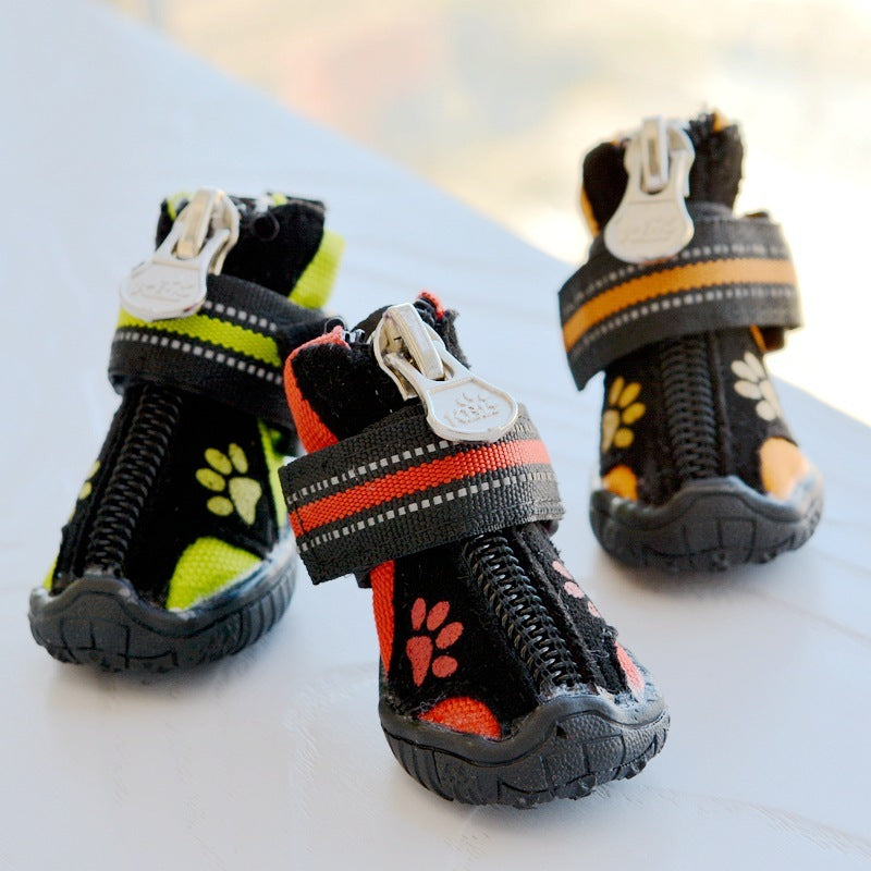 Medium And Large Dogs Printed Suede Cotton Shoes by ShopeeZone
