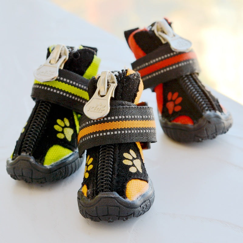 Medium And Large Dogs Printed Suede Cotton Shoes by ShopeeZone
