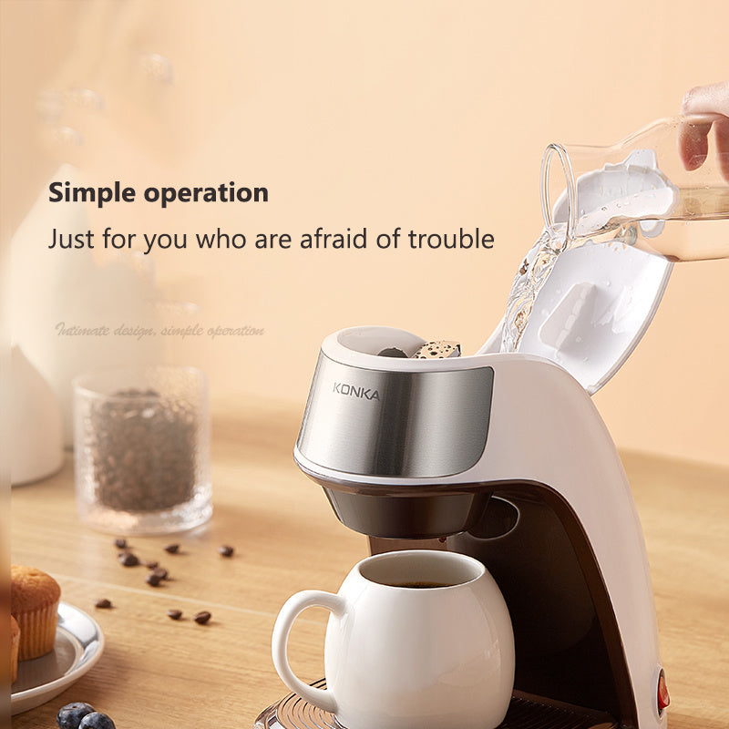 New Coffee Machine Fully Automatic Home Office Mini American Small Portable Coffee Maker by SHOPEEZONE