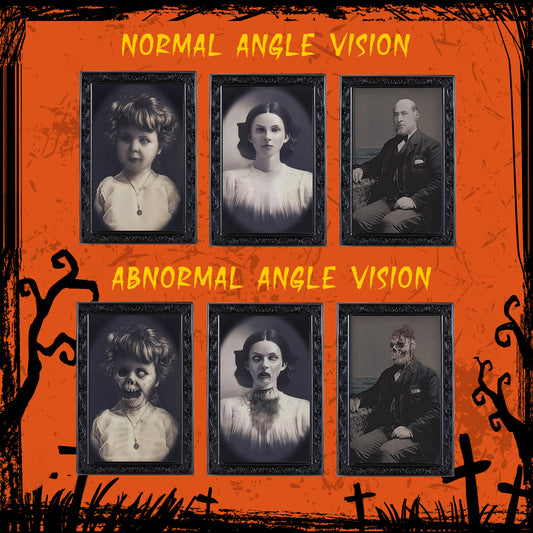 Halloween Decoration 3D Changing Face Moving Picture Frame Portrait Horror For Horror Party Decors Home Decorations by SHOPEEZONE