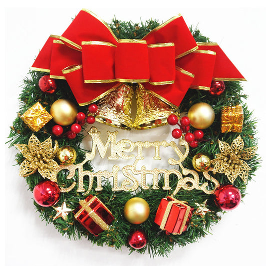 Christmas Wreath Clover Wreath Natural Pine Decorative Christmas Garland with Frost by SHOPEEZONE