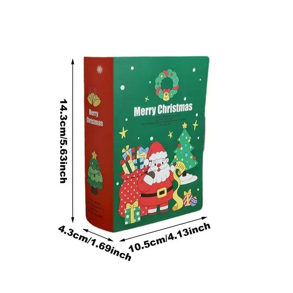 10 Pcs Christmas Candy Boxes Merry Christmas Santa Claus Xmas Tree Storybook Box Cookie Goodie Paper Treat Box For Christmas Gift Wrapping Holiday Party Supplies by ShopeeZone