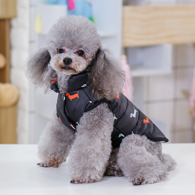 Cotton Casual Dog Vest for Dogs: Black, Dark Blue, S-XXL