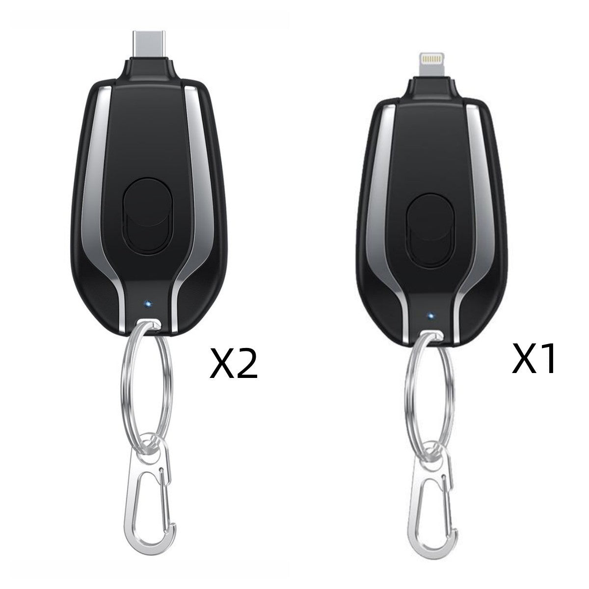 1500mAh Mini Power Emergency Pod Keychain Charger With Type-C Ultra-Compact Mini Battery Pack Fast Charging Backup Power Bank by SHOPEEZONE