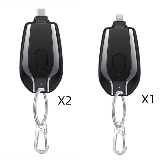 1500mAh Mini Power Emergency Pod Keychain Charger With Type-C Ultra-Compact Mini Battery Pack Fast Charging Backup Power Bank by SHOPEEZONE