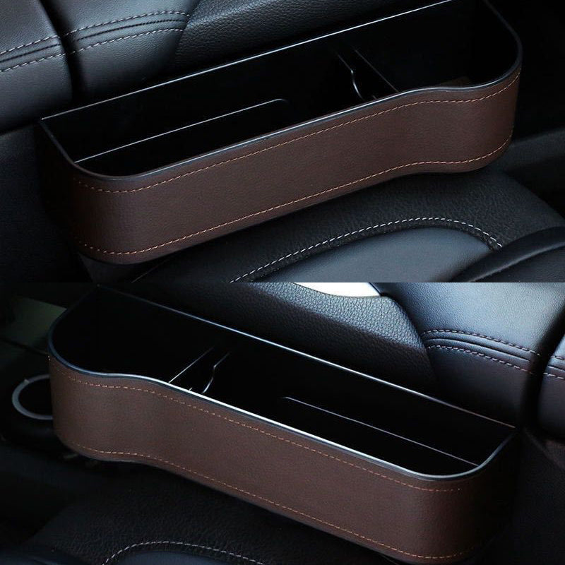 AuraAuto PU Leather Gap Box Organizer - Easy Access
