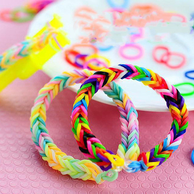 Colorful rubber band braided suit