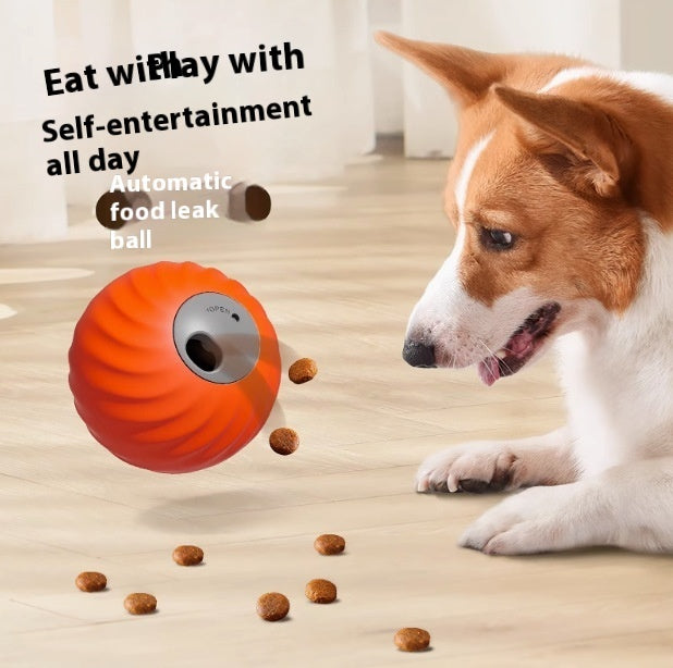 Pet Electric Food Dropping Ball Puzzle Self-Hi Relieving Stuffy Toys by SHOPEEZONE