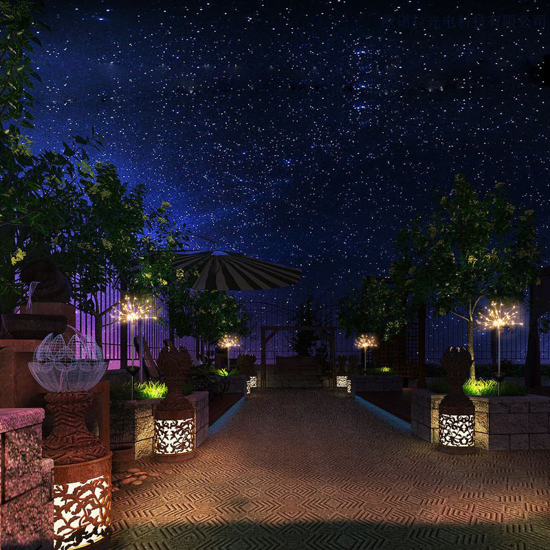 New Ground Plug Solar Fireworks Light LED Light String Copper Wire Outdoor Garden Decoration Star Lights Christmas Lights by ShopeSmartly