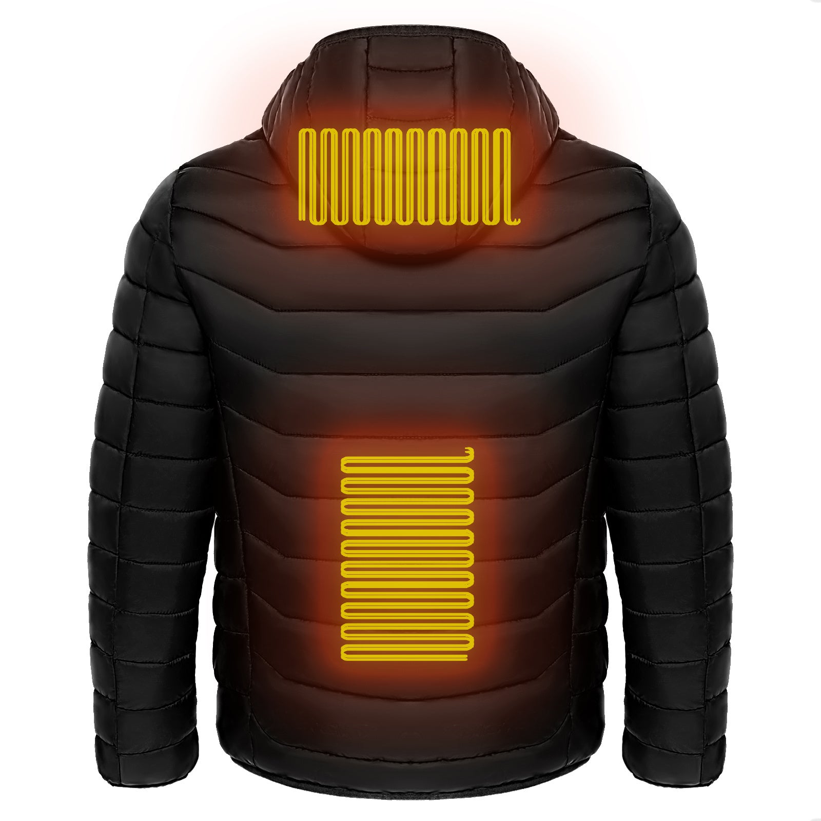 Men Heated Puffer Jacket Electric Heating Coat Insulated Hood Windbreaker 9Heat Zones by SHOPEEZONE