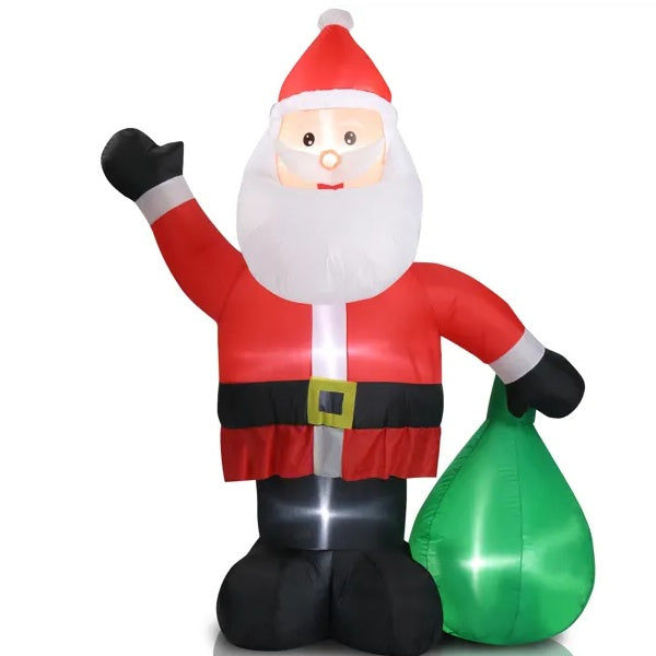 6 FT Lighted Christmas Inflatable Decoration, Inflatable Santa Claus With Large Gift Bag, Funny Blow Up Yard Decorations With Built-in LED Lights For Holiday Party Front Yard Lawn Garden Decor by SHOPEEZONE