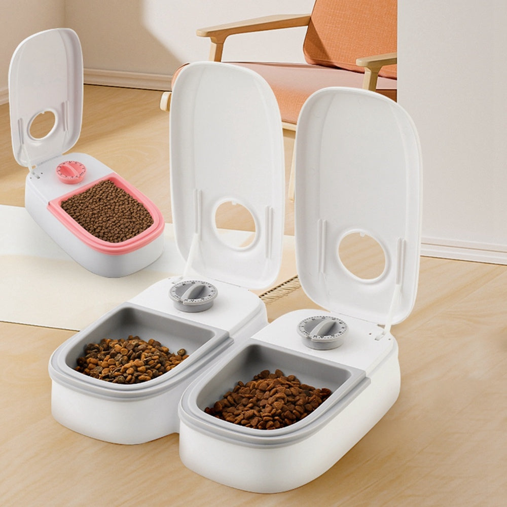 Automatic Pet Feeder Smart Food Dispenser For Cats Dogs Timer Stainless Steel Bowl Auto Dog Cat Pet Feeding Pets Supplies by SHOPEEZONE