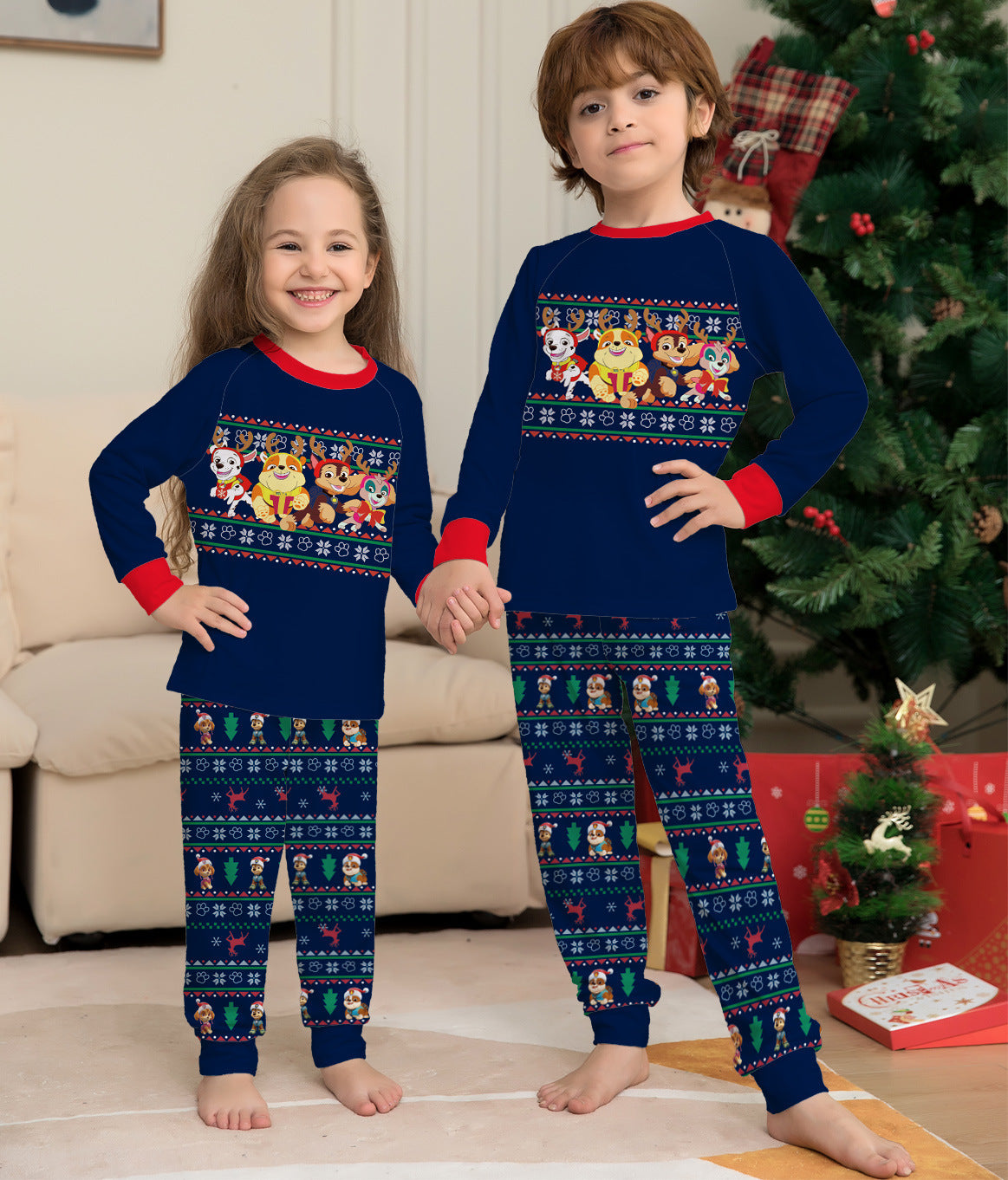 Matching Family Christmas Deer Pajamas Xmas Pjs Women Men Plaid Clothes Holiday Sleepwear by SHOPEEZONE