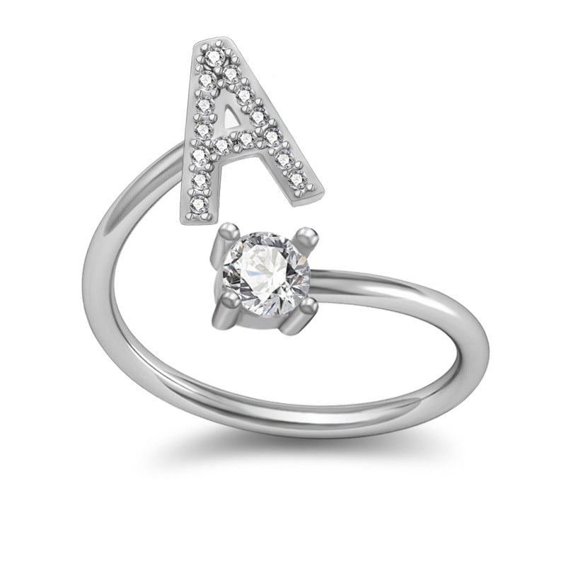 26 Letter English Rings Jewelry by SHOPEEZONE