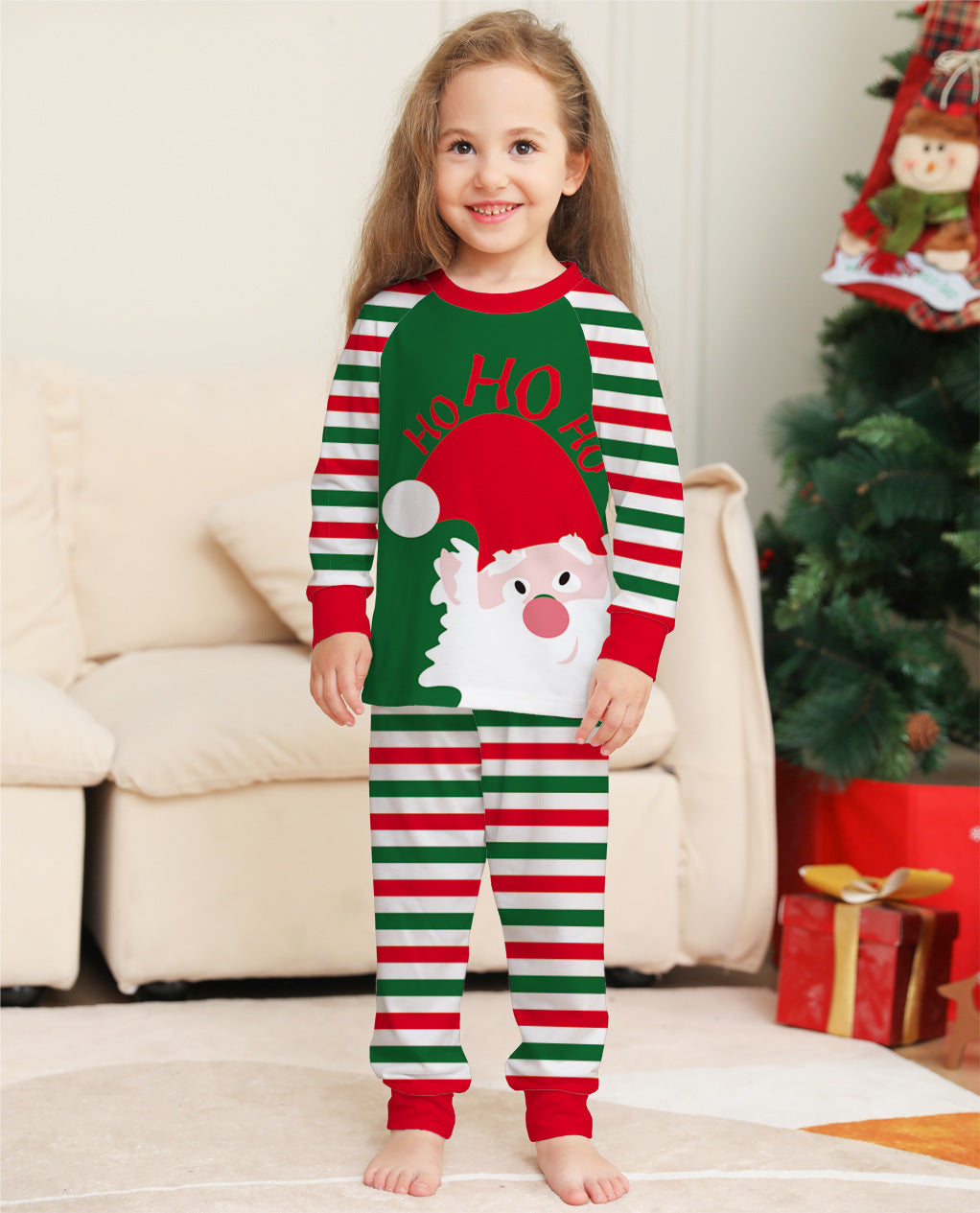 Family Christmas Pajamas Matching Sets Red Stripe Xmas Holiday Sleepwear Jammies Long Sleeve PJs Outfits by SHOPEEZONE