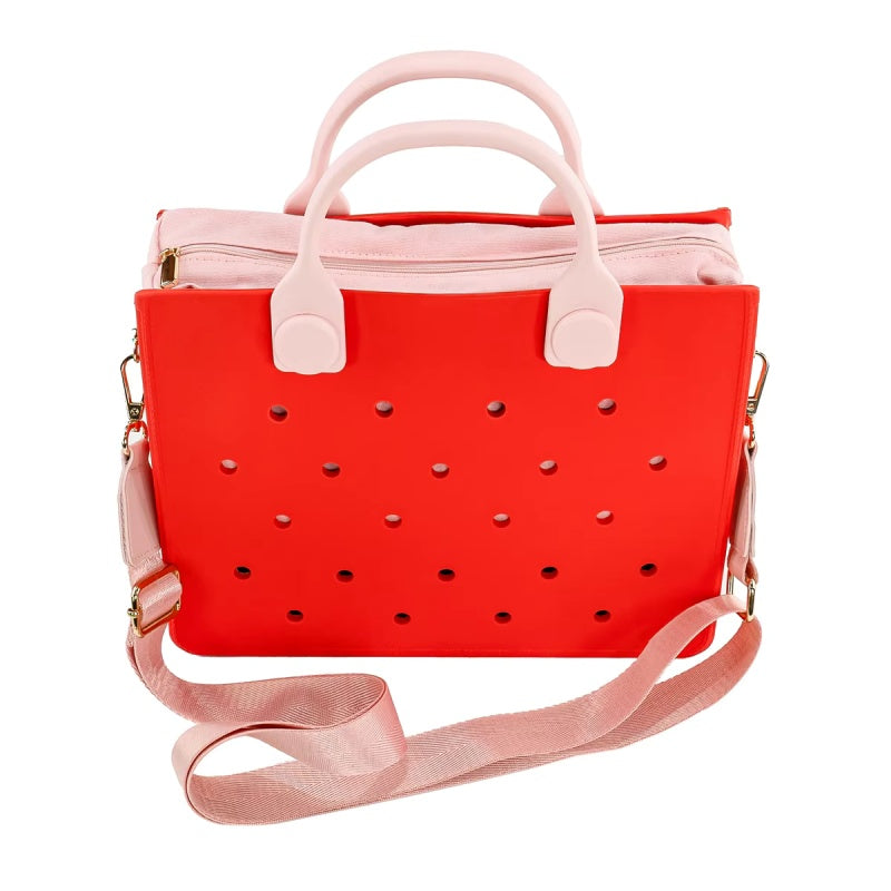 Waterproof EVA Handbag Punching Women's Tote Bags With Shoulder Strap For Women Hand Tote Bag Beach Bag by ShopeeZone