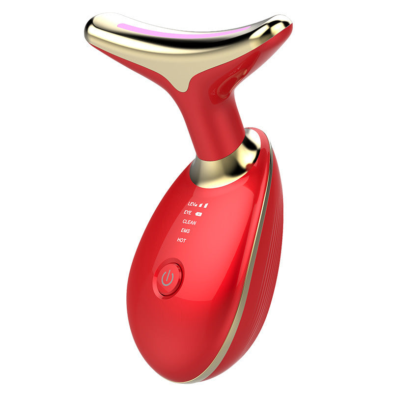 EMS Thermal Neck Lifting And Tighten Massager Electric Microcurrent Wrinkle Remover by SHOPEEZONE