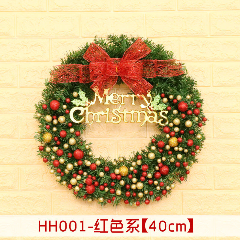 40 50 60CM Christmas Wreath Mince Rattan Ring Door Hanging Christmas Decorations, Christmas Wreath Window by SHOPEEZONE