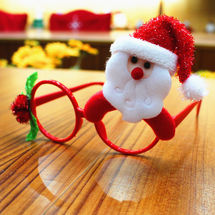 Christmas glasses frame Christmas party supplies Christmas gifts Christmas decorations glasses Santa glasses by SHOPEEZONE