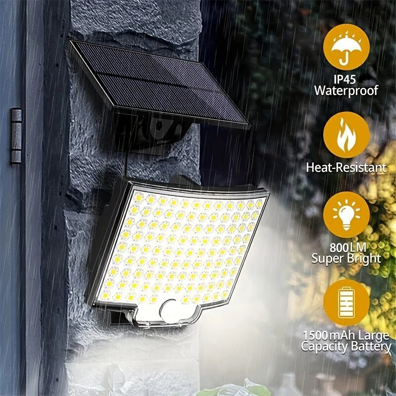 106LED Split Solar Light Outdoor Waterproof With Motion Sensor Floodlight Remote Control 3 Modes For Patio Garage by SHOPEEZONE