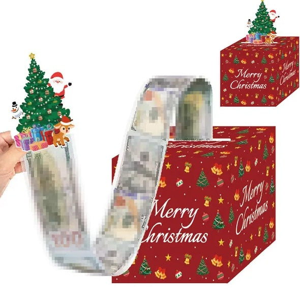 Christmas Money Box For Cash Gift Pull With Christmas Tree Card And Transparent Bags Surprise Money Holder Cash Gift Xmas Money Pull Box For Christmas Birthday New Year Party Supplies by ShopeeZone