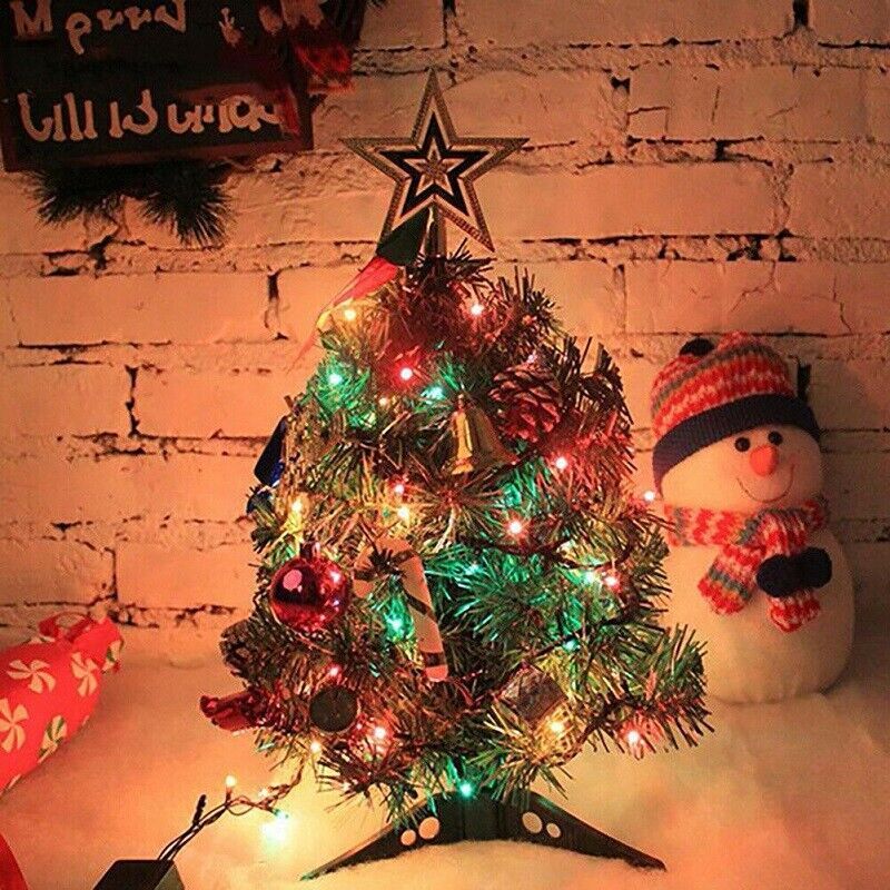 Tabletop Artificial Small Mini Christmas Tree LED Lights Ornament