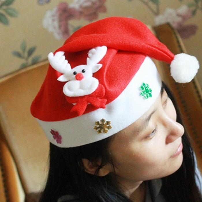 Christmas Decorations Non-woven Cartoon Applique Luminous Hat by SHOPEEZONE