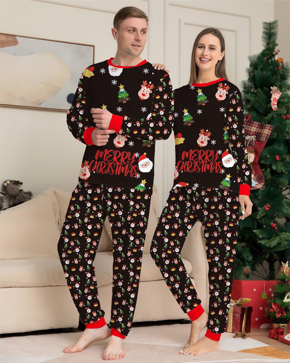 Family Christmas Matching Pajamas Set Christmas Pajamas For Family Christmas PJS Xmas Sleepwear by SHOPEEZONE