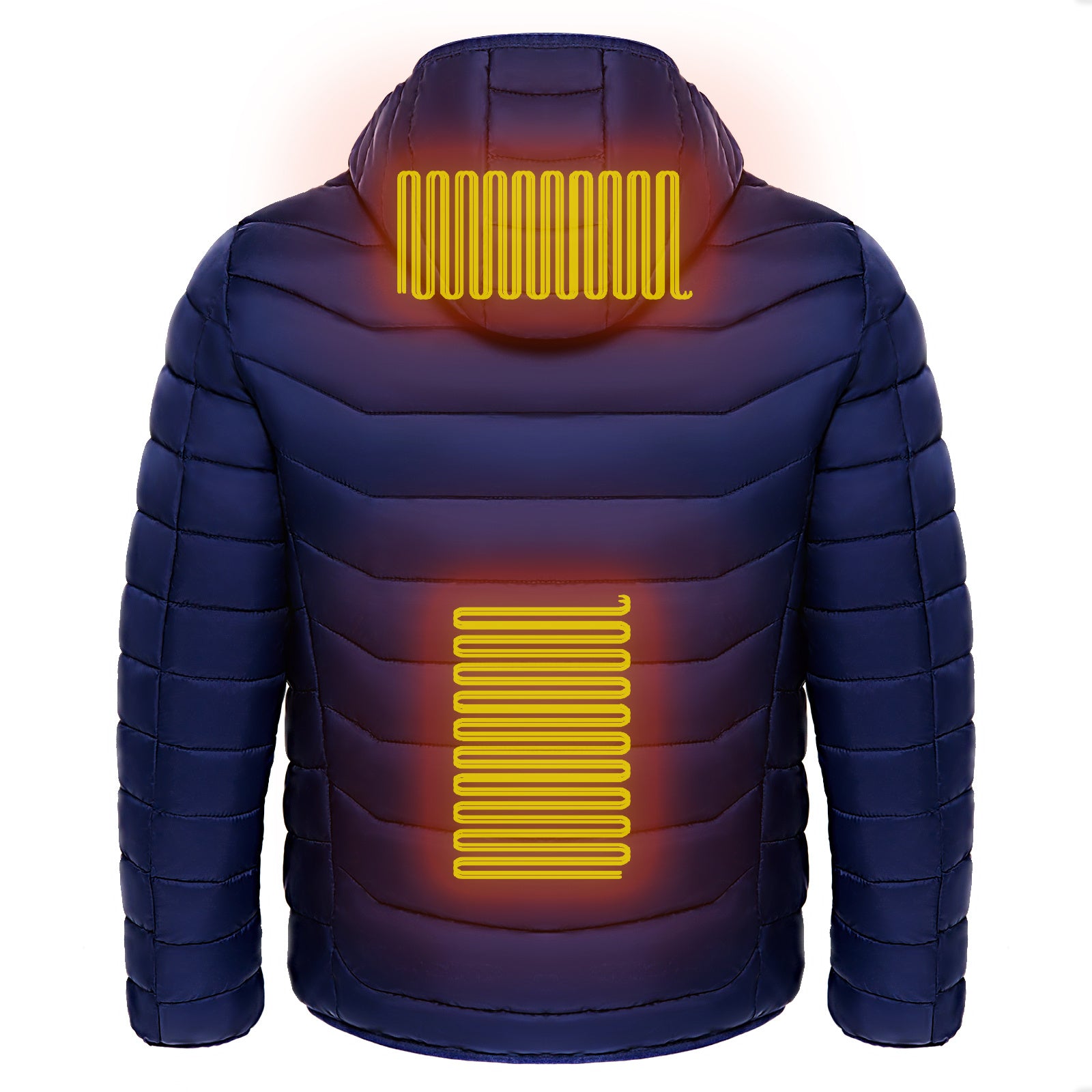 Men Heated Puffer Jacket Electric Heating Coat Insulated Hood Windbreaker 9Heat Zones by SHOPEEZONE