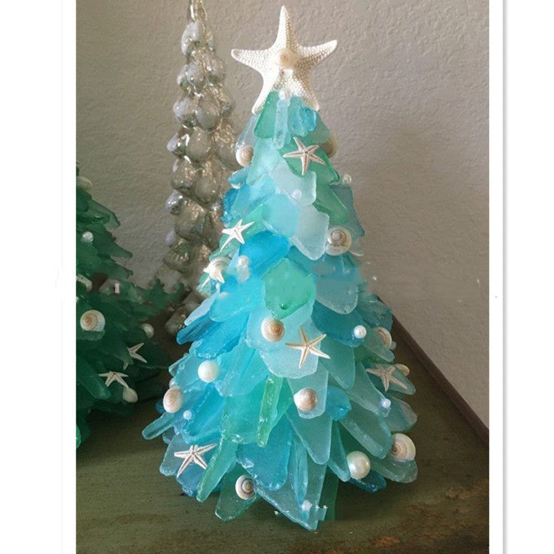 DIY Christmas Decoration Blue Christmas Tree Glass Creative Unique Decoration by SHOPEEZONE