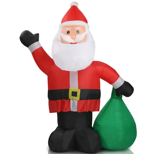6 FT Lighted Christmas Inflatable Decoration, Inflatable Santa Claus With Large Gift Bag, Funny Blow Up Yard Decorations With Built-in LED Lights For Holiday Party Front Yard Lawn Garden Decor by SHOPEEZONE