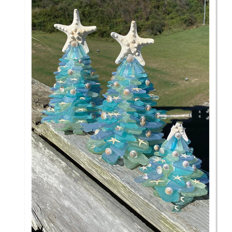 DIY Christmas Decoration Blue Christmas Tree Glass Creative Unique Decoration by SHOPEEZONE