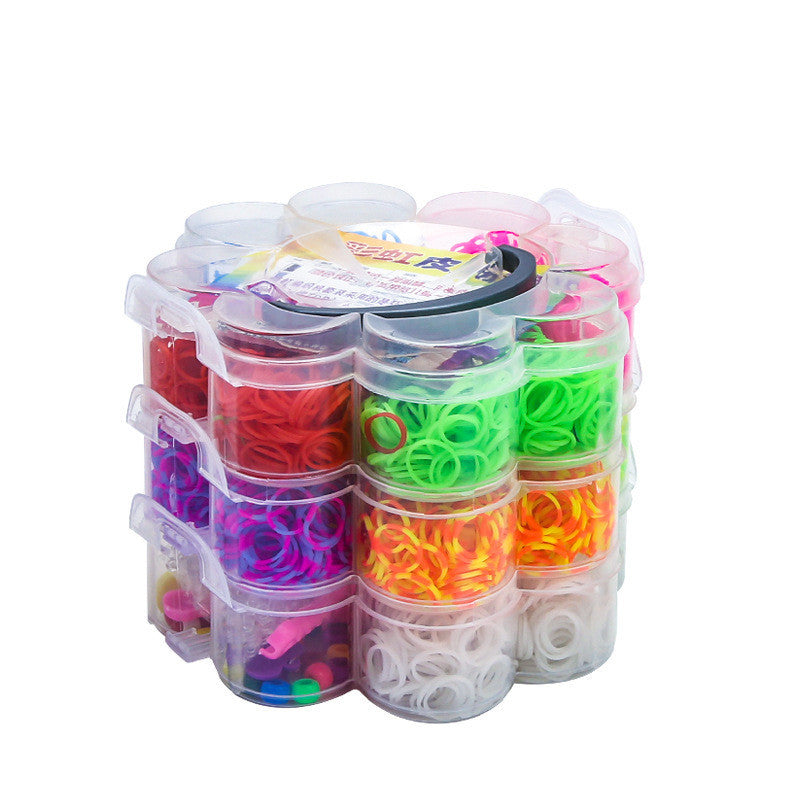 Colorful rubber band braided suit