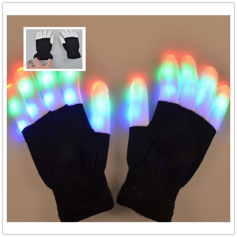 Led Glowing Gloves Rainbow Glowing Gloves by SHOPEEZONE