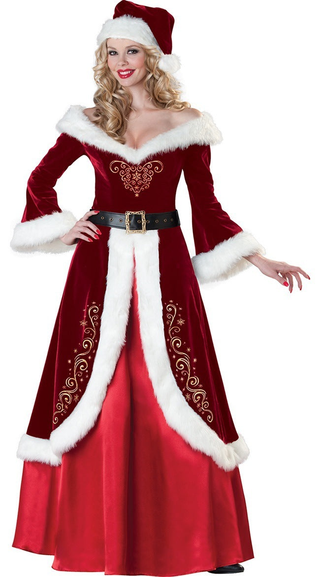 Christmas Queen Princess Dress Santa Claus dress by SHOPEEZONE